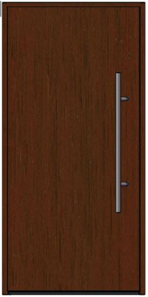 Входная дверь HTA100 HORMANN Mahogany/Mahogany глухая