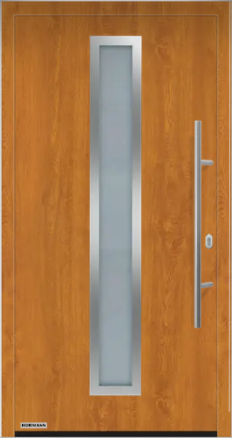 Входная дверь Hormann (Херманн) Thermo 65, Мотив 700А,  Золотой дуб, для проема 1000х2100 мм.