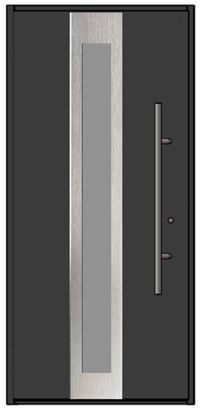 Входная дверь HTA100 HORMANN RAL 7016/9016 с остеклением
