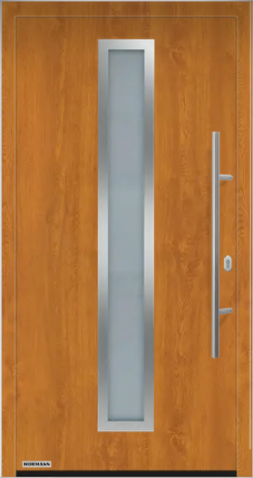 Входная дверь Hormann (Херманн) Thermo 65, Мотив 700А,  Золотой дуб, для проема 1000х2100 мм.
